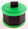 AB61 blk/green bakelite vanity box